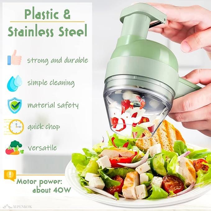 4 in 1 Portable Electric Vegetable Cutter Set b9bzkp-un