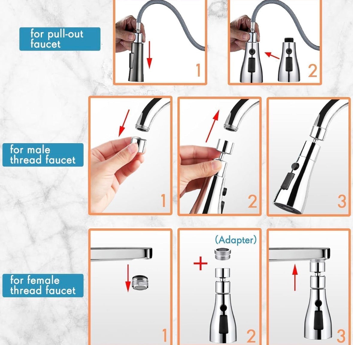 UB Unity Brand Tap Extender for Kitchen Sink Orbitustore