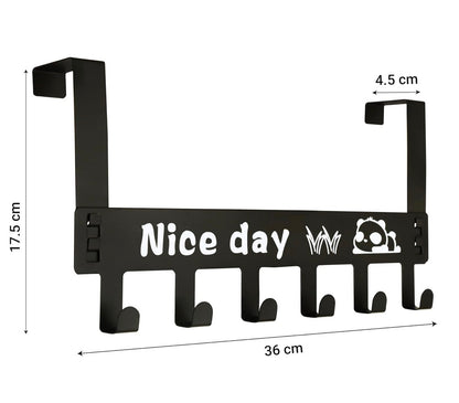 Solitude Carbon Metal Multipurpose Removable Door / Wall Hanger — Sleek Matte Finish, 360° Swivel, No-Nails Installation Orbitustore