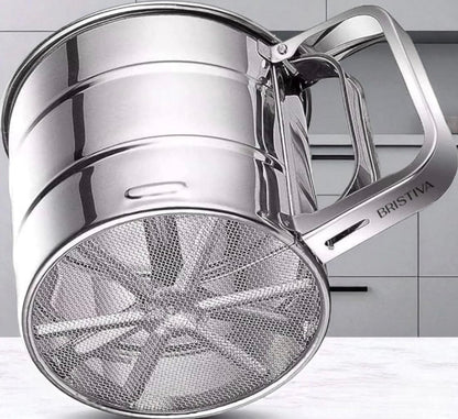 BRISTIVA Premium Stainless Steel Flour Sifter / Strainer – Hand Press, Durable Orbitustore