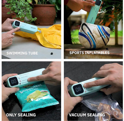 MAYSON 3-in-1 Cordless Portable Vacuum Sealer Machine — Rechargeable, Digital Display, Vacuum + Seal + Inflate Functions, USB-C Charging Orbitustore