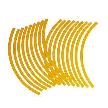 Car Bike Tyre & Body Reflective Stickers (18 stripes of Yellow Colour) b9bzkp-un