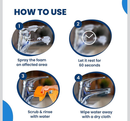 Happi Planet Foaming Limescale Remover & Kitchen Cleaner – Multipurpose, Plant-Based, Non-Toxic (500 ml) Orbitustore