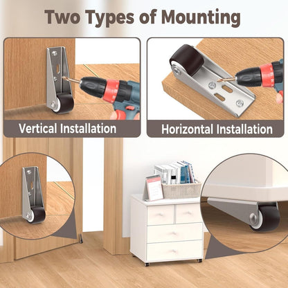 4 Pcs Small Caster Wheel b9bzkp-un