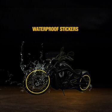 Car Bike Tyre & Body Reflective Stickers (18 stripes of Yellow Colour) b9bzkp-un