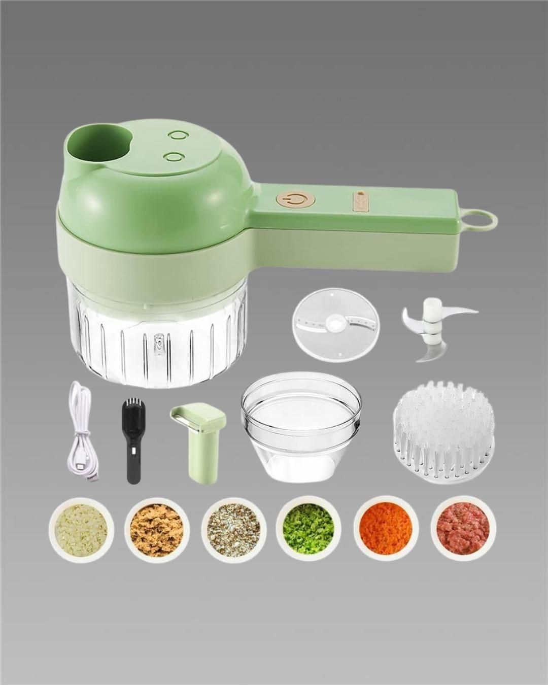 4 in 1 Portable Electric Vegetable Cutter Set b9bzkp-un