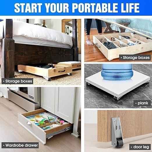 4 Pcs Small Caster Wheel b9bzkp-un