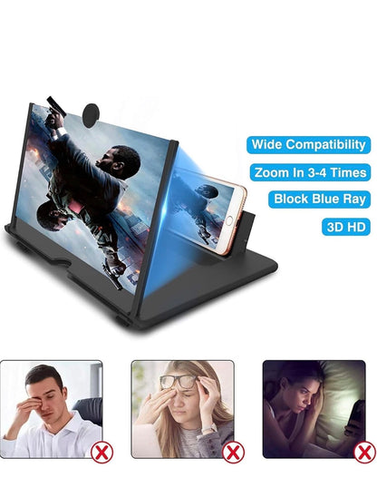 Portable 12X View F3 Screen Expander 3D Magnifier for Mobiles and Watching Movies Screen Expanders & Magnifiers b9bzkp-un