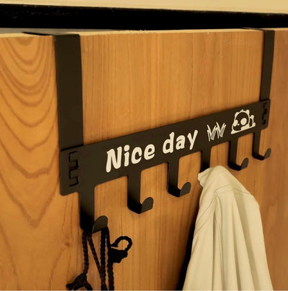 Solitude Carbon Metal Multipurpose Removable Door / Wall Hanger — Sleek Matte Finish, 360° Swivel, No-Nails Installation Orbitustore