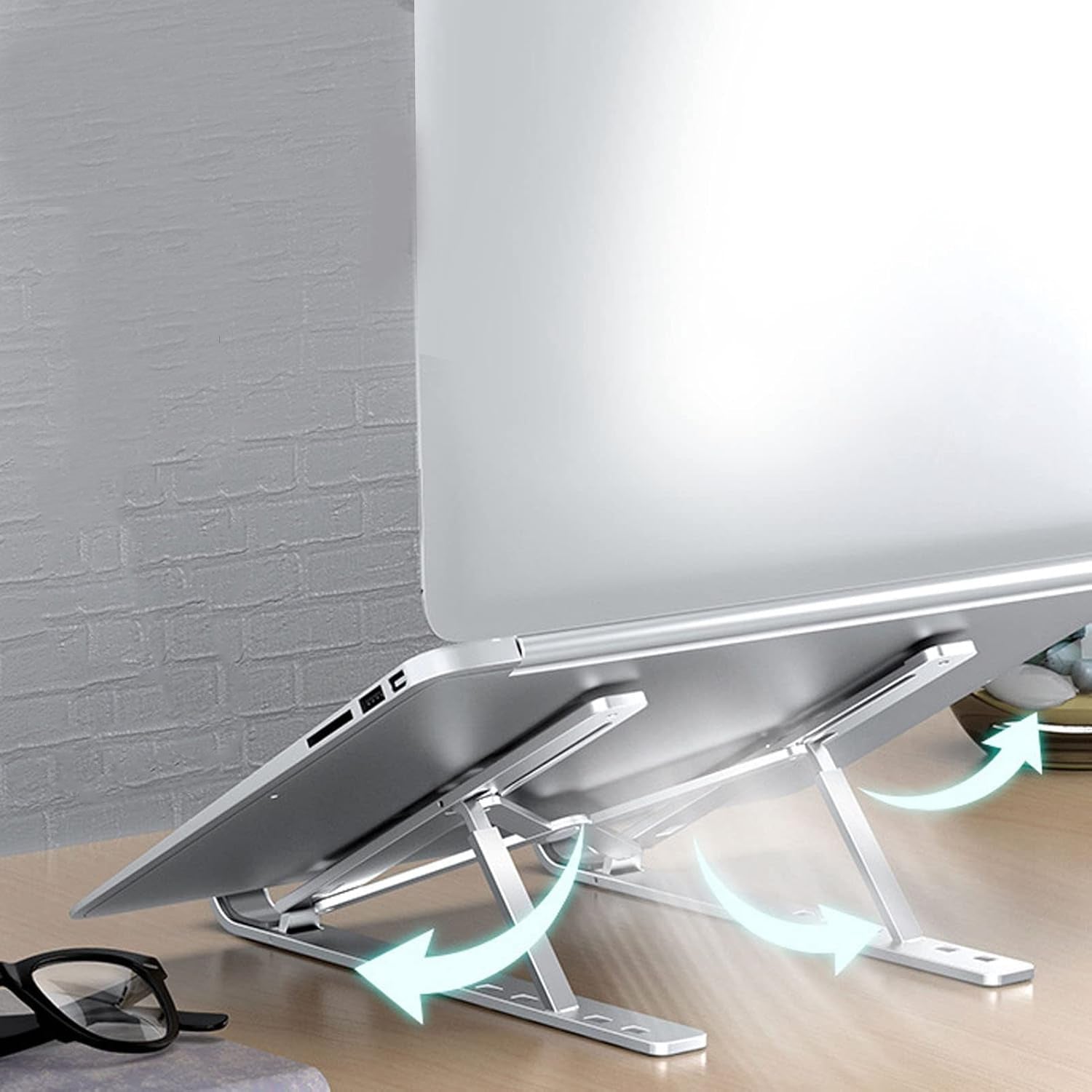 Metal Portable Laptop Stand With 7 Adjustable Angles (1 Pc) Wukusy