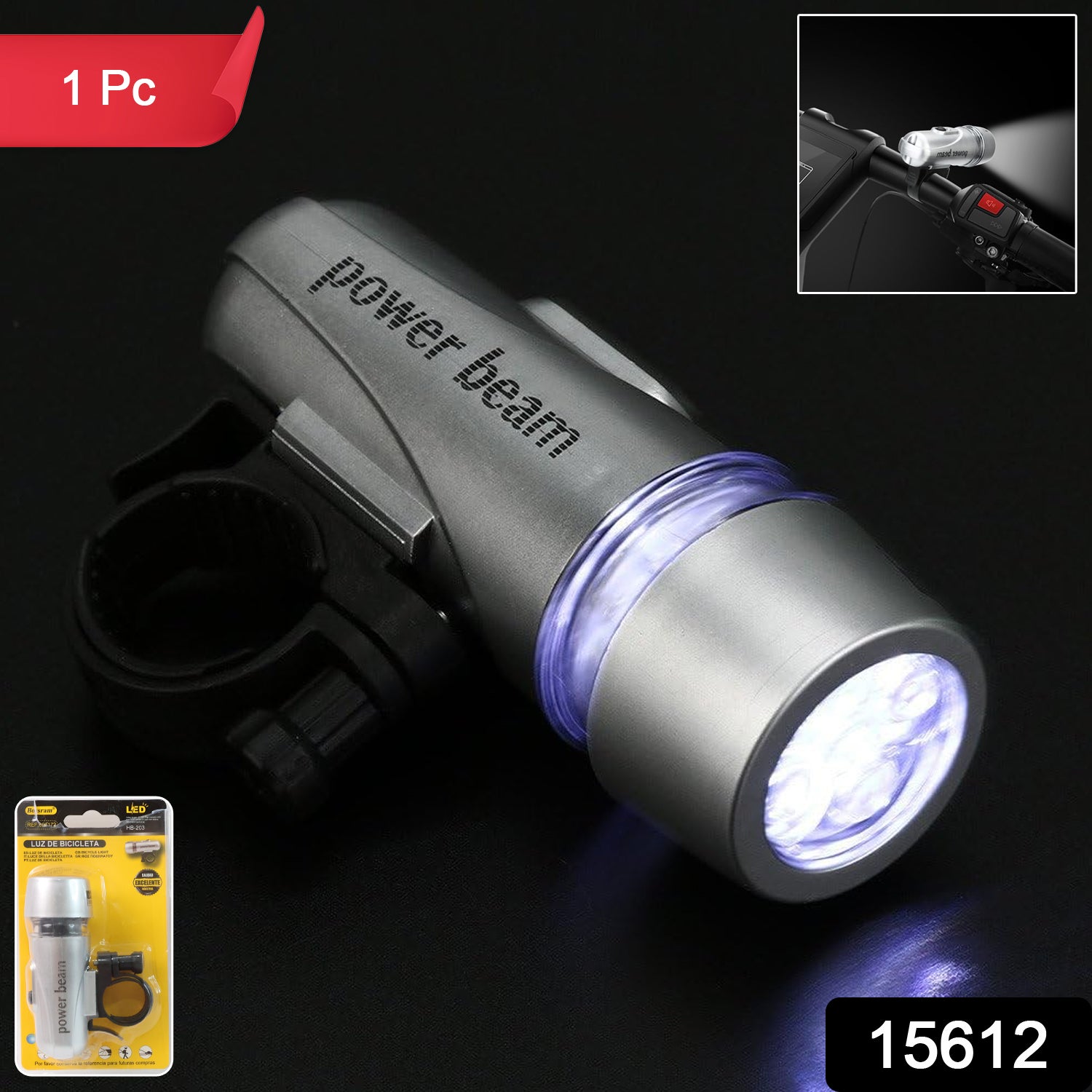 Power Beam Led Bicycle Headlight - (1 Pc) Wukusy