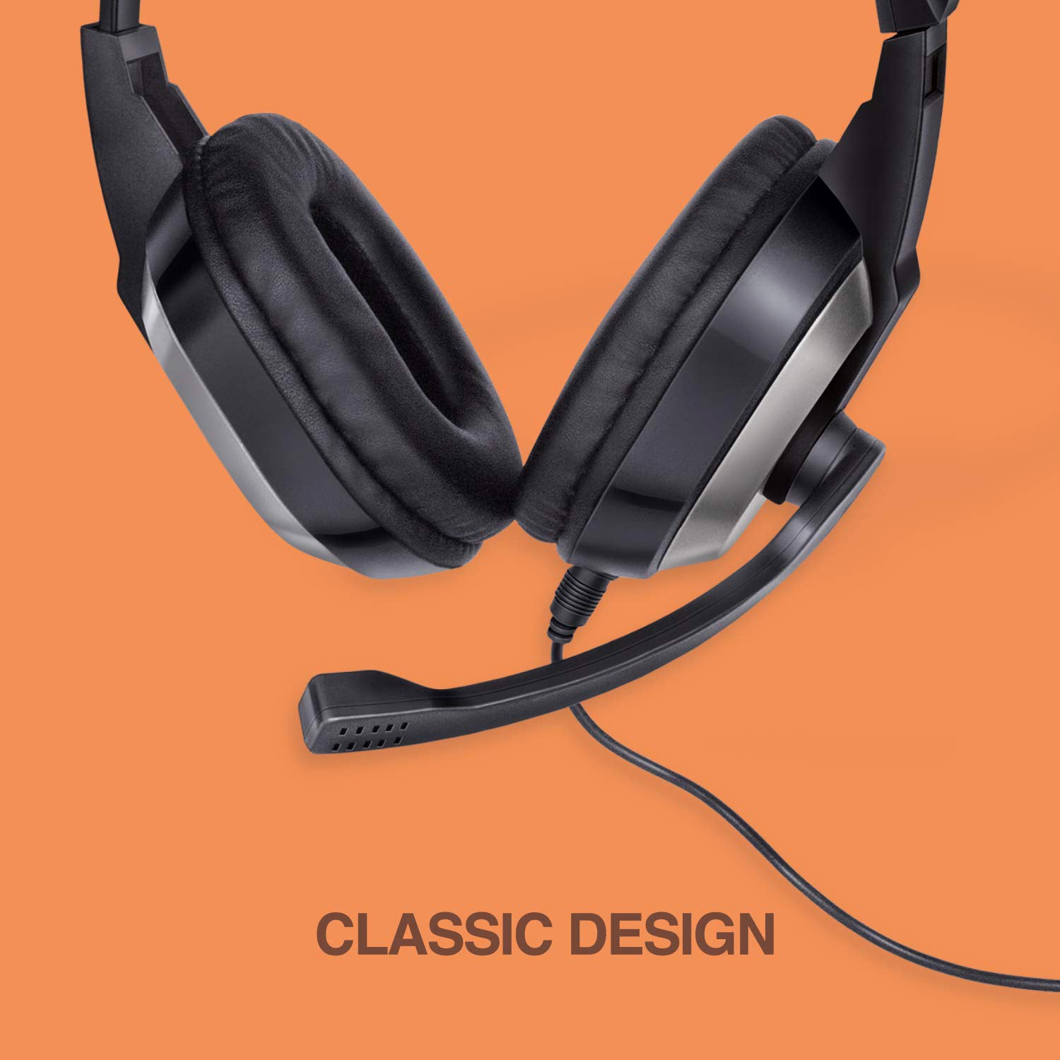 Wired Headset With Adjustable Headband  Noise-isolating Mic Set Wukusy