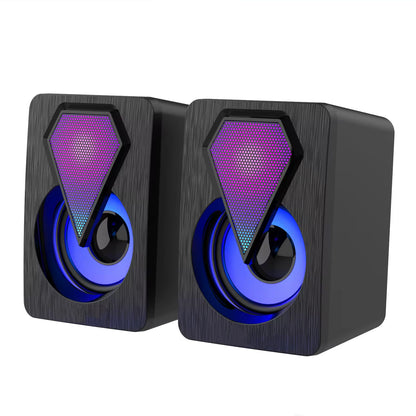 Rgb Desktop Speakers Plug And Play Usb Powered Speaker (2 Pc Set) Wukusy