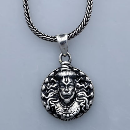 Hanuman Facelocket With Chain Pendant Necklace Chain (1 Pc) Wukusy