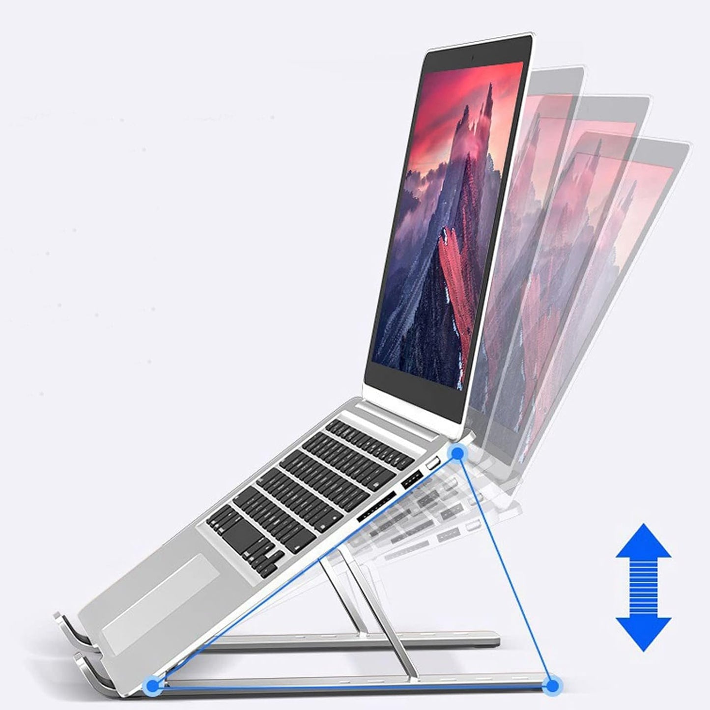 Metal Portable Laptop Stand With 7 Adjustable Angles (1 Pc) Wukusy